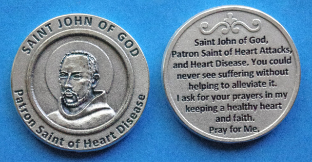 St. John of God Healing Saint Token - Heart Disease